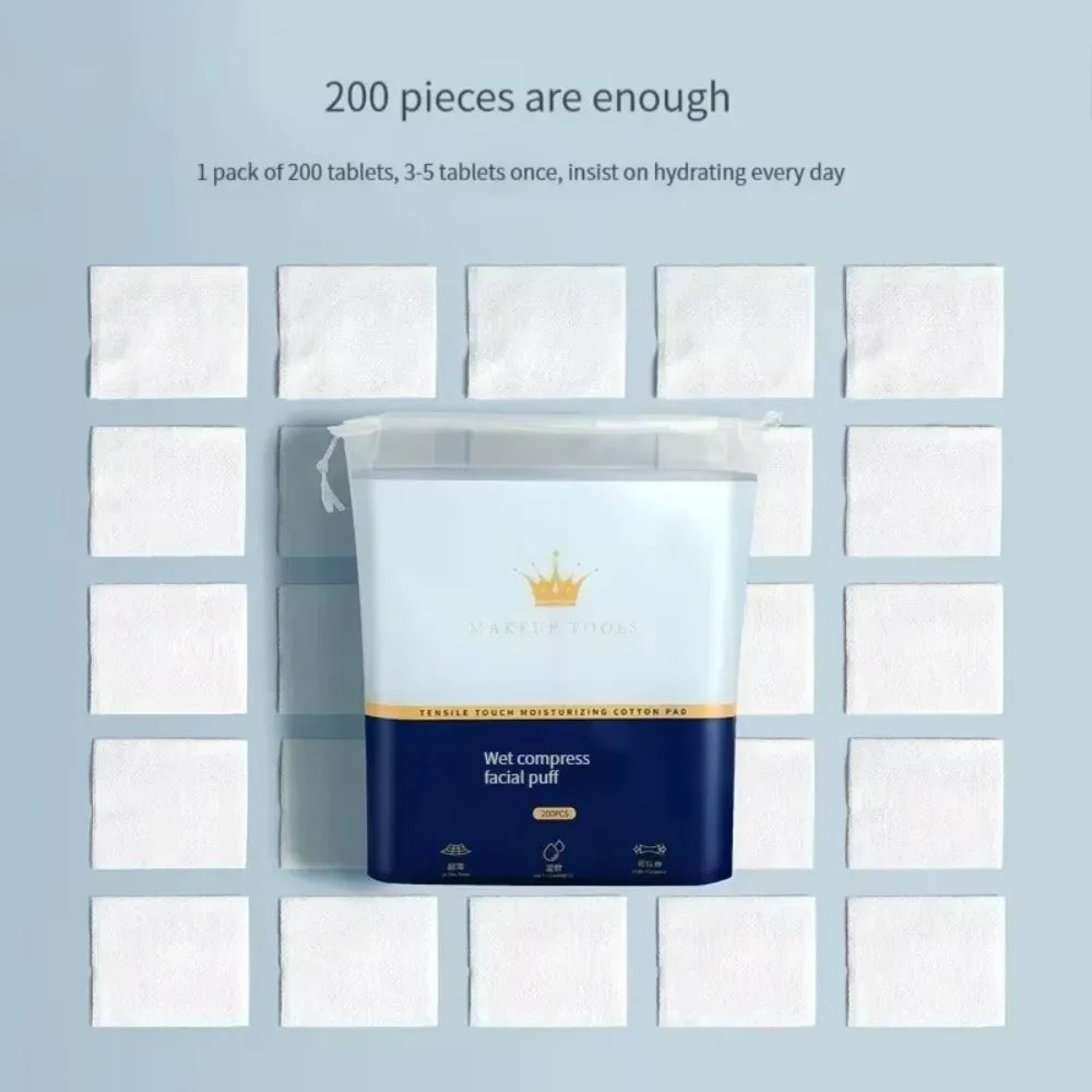 Stretchable Cotton Pads – Soft Pre-Makeup Cleansing Wet & Dry Facial Cleansing Pads Qme