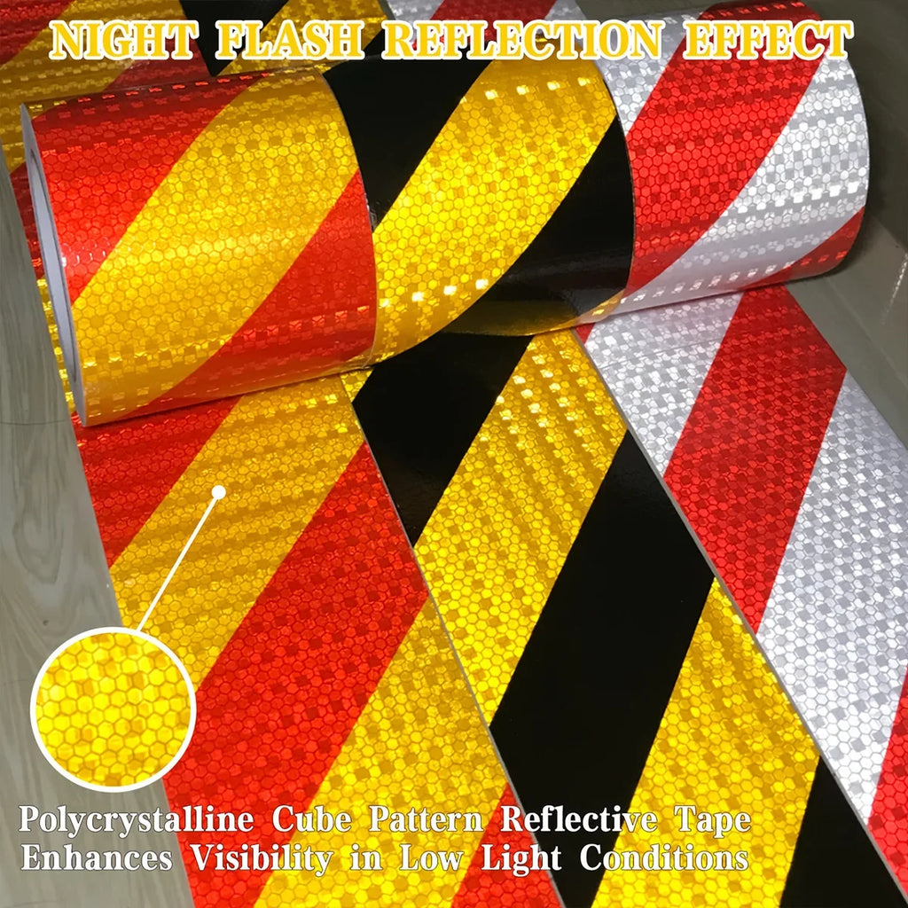 Reflective Twill Lattice Tape | Waterproof Self-Adhesive Safety Tape Reflective Safety Tape Qme