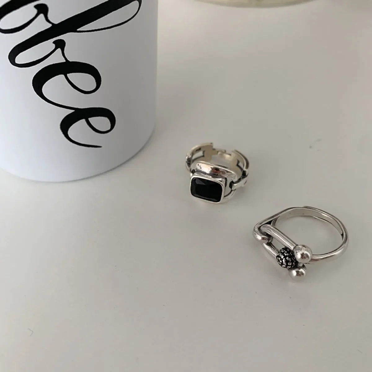 Retro Multicolor Hip Hop Rings for Women & Couples Fashion Ring Qme