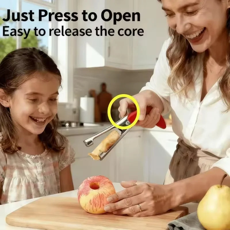 Stainless Steel Apple & Pear Corer – Fruit Seed Remover Tool Fruit Corer Tool Qst