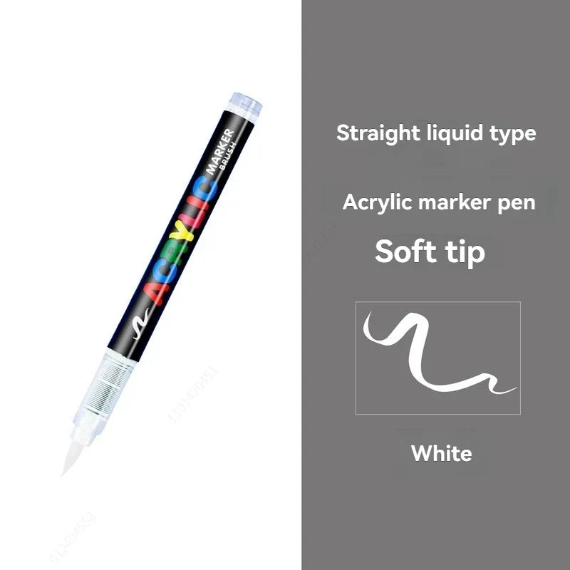 12-Piece Black & White Acrylic Paint Markers – Wood & Ceramic Acrylic Paint Markers Qme