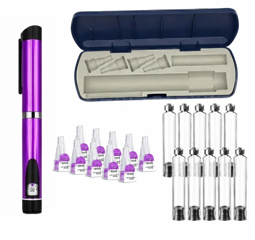 V3 Reusable Metal Insulin Pen – Adjustable Dose Refillable Set Reusable Insulin Pen Qst 1Set Purple