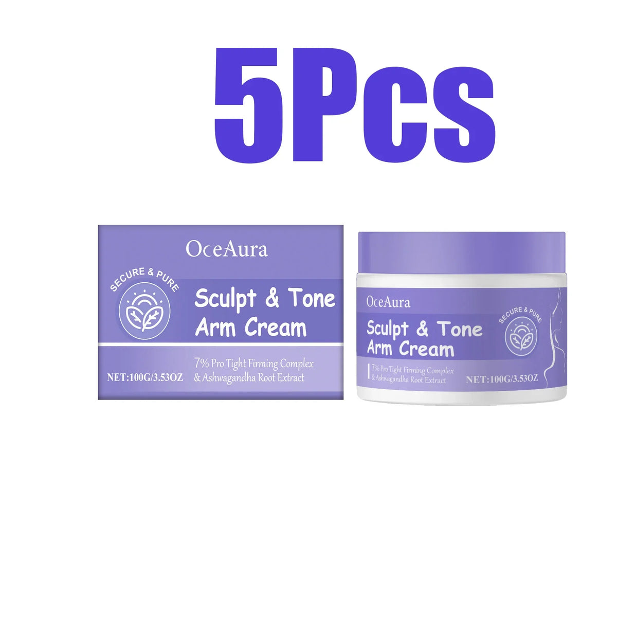 Sculpt & Tone Arm Firming Cream – Lifting & Smoothing Body Cream Arm Firming Cream Qme 5 x 100g Boxed