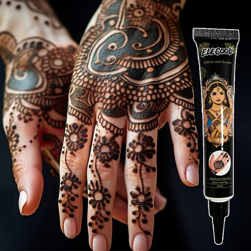 Temporary Tattoo Cream Paste – Brown, Black & Red | 3 Colors Temporary Tattoo Paste Qme