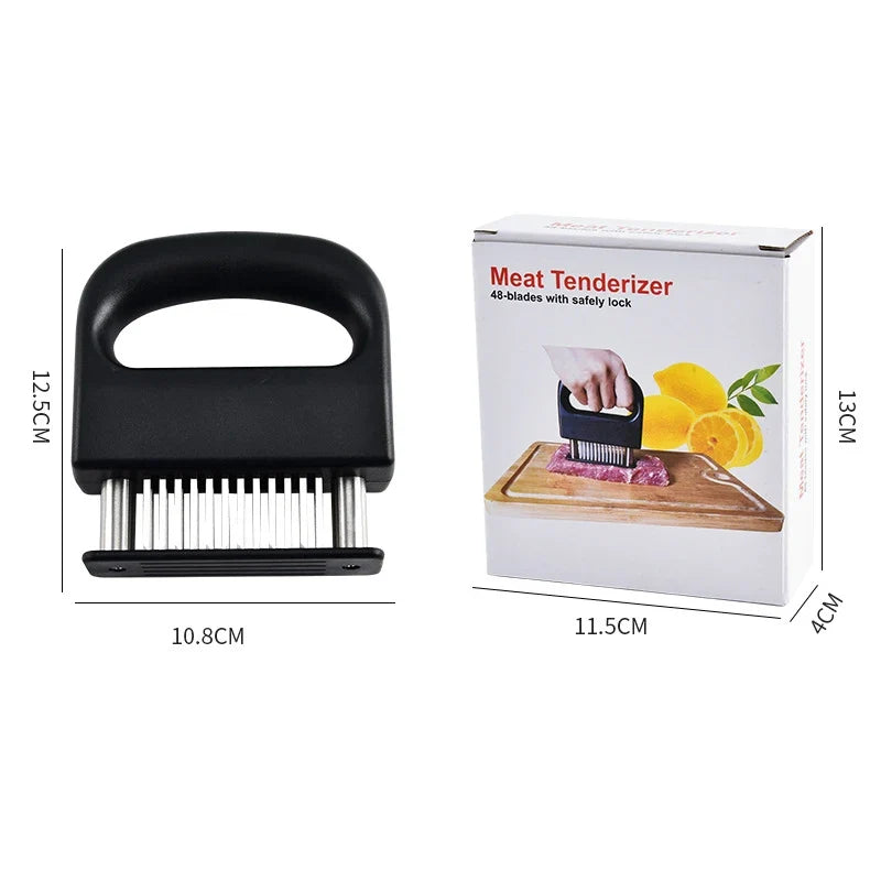 48-Pin Stainless Steel Meat Tenderizer – Steak & BBQ Tool Meat Tenderizer Tool Qme