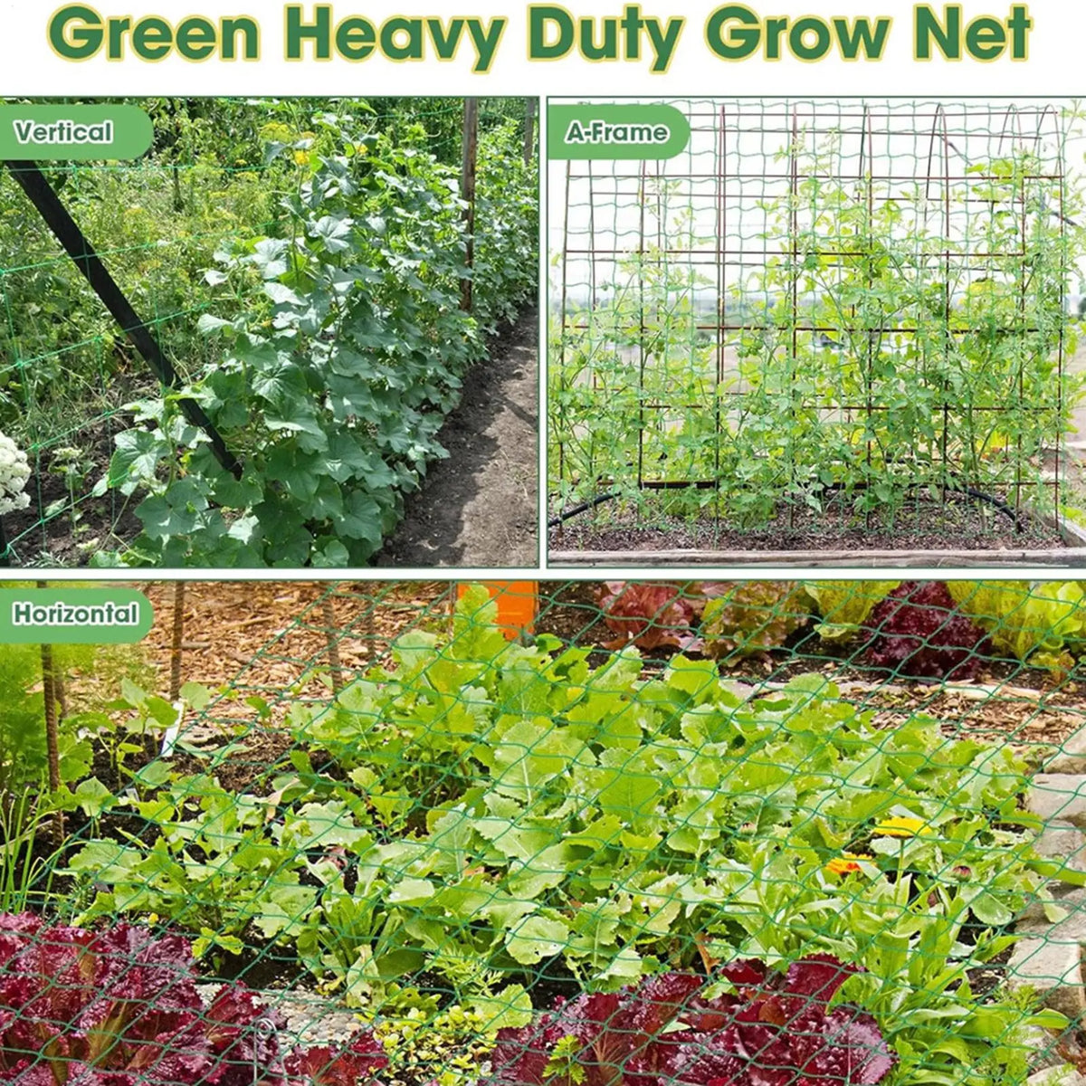 Garden Plant Climbing Trellis Net – Tomatoes, Flowers & Veg Plant Climbing Net Qme