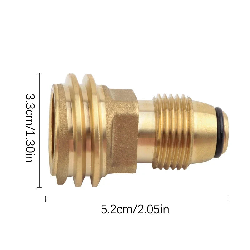 POL to QCC1 Propane Tank Adapter – Solid Brass 2-Pack Propane Tank Adapter Qme