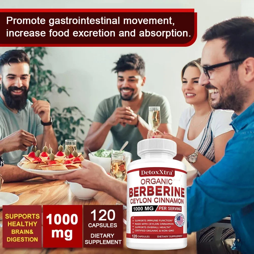 Ceylon Cinnamon & Berberine Capsules – Metabolism Support Herbal Supplement Qst