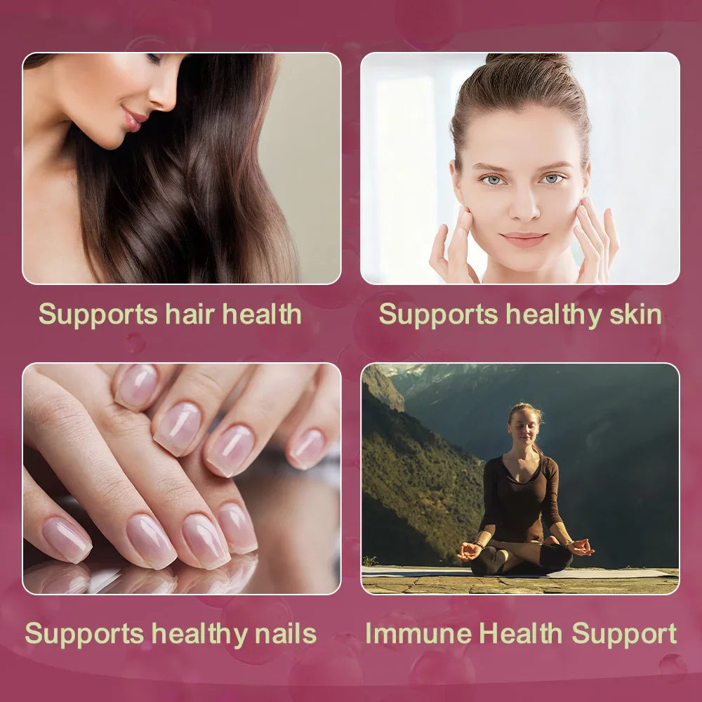 Women's Hair Growth Capsules – Biotin, Collagen & Vitamins Hair Growth Supplement Qst