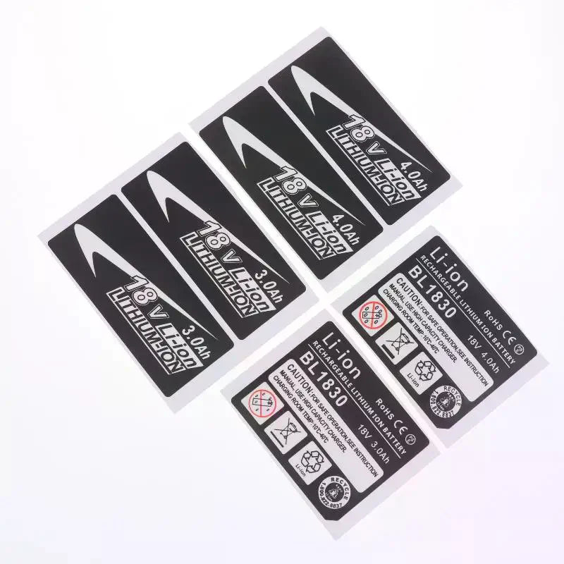 18V Li-ion Battery Capacity Label Stickers BL1830 – 10 Pack Battery Label Stickers Qme