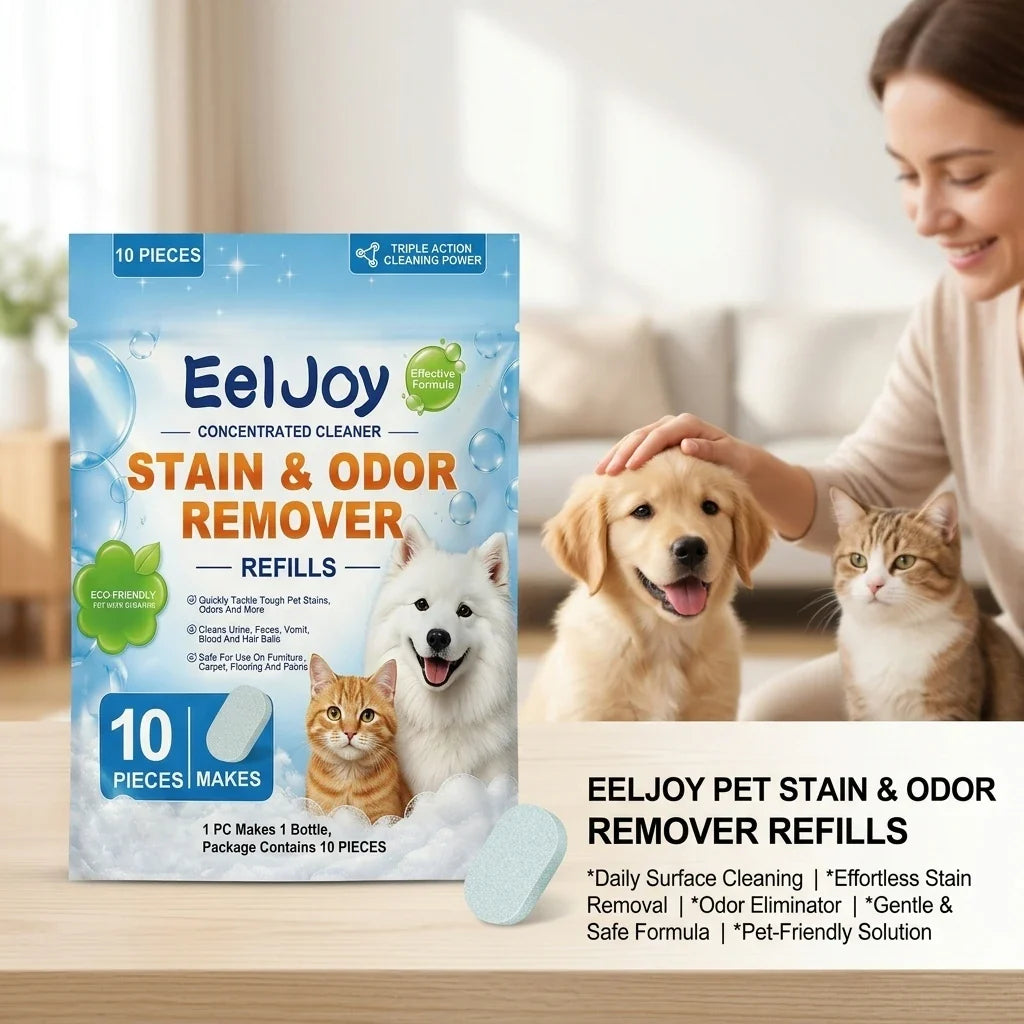 Pet Stain & Odor Remover Tablets 10-Pack | Fabric Cleaner Pet Stain Remover Qme