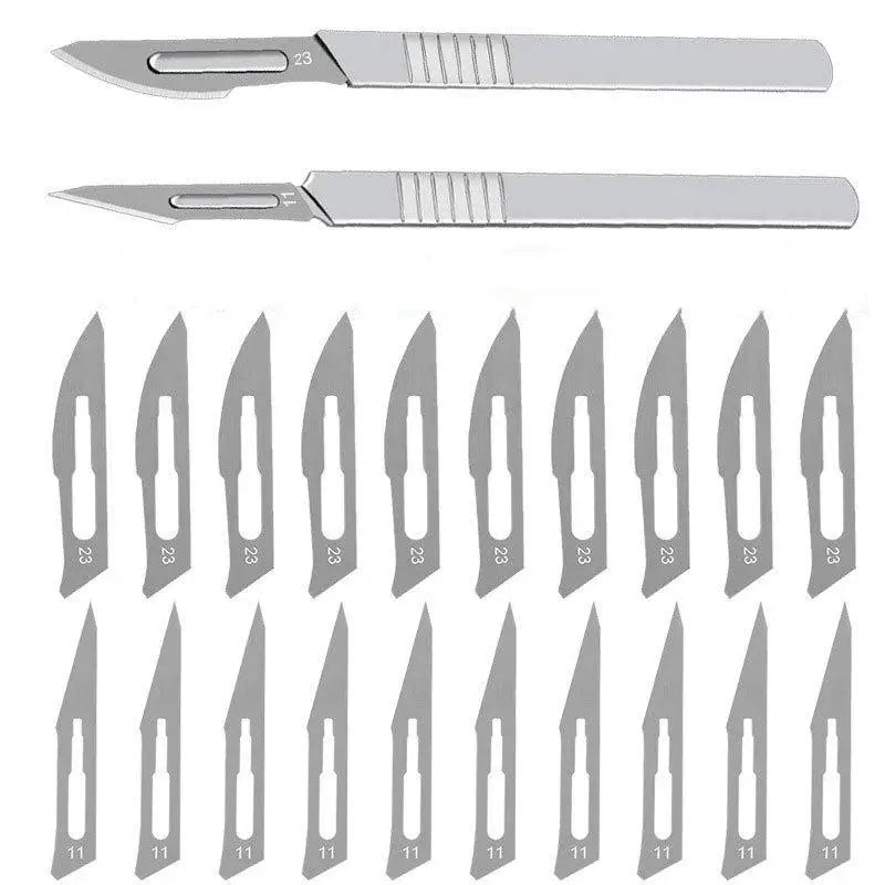 Carbon Steel Scalpel Blades & Handle – DIY Craft Cutting Tool Precision Scalpel Set Qme