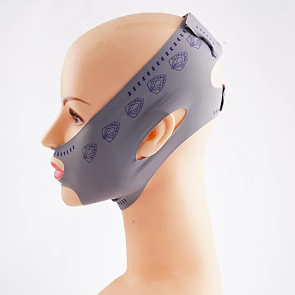 V-Shape Face Slimming Bandage Shaper – Reusable, Gray Face Slimming Shaper Qme