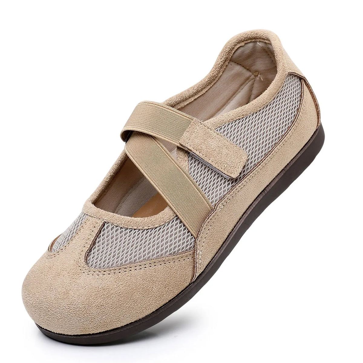 Women's Mary Jane Flats – Breathable Canvas Non-Slip Walking Shoes Women's Flat Shoes Qst