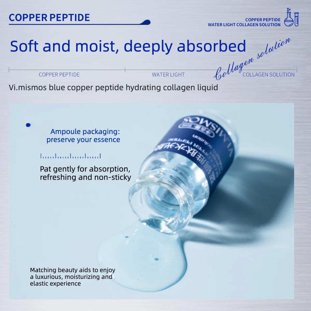 Blue Copper Peptide Facial Essence – Brightening & Firming Facial Serum Qst