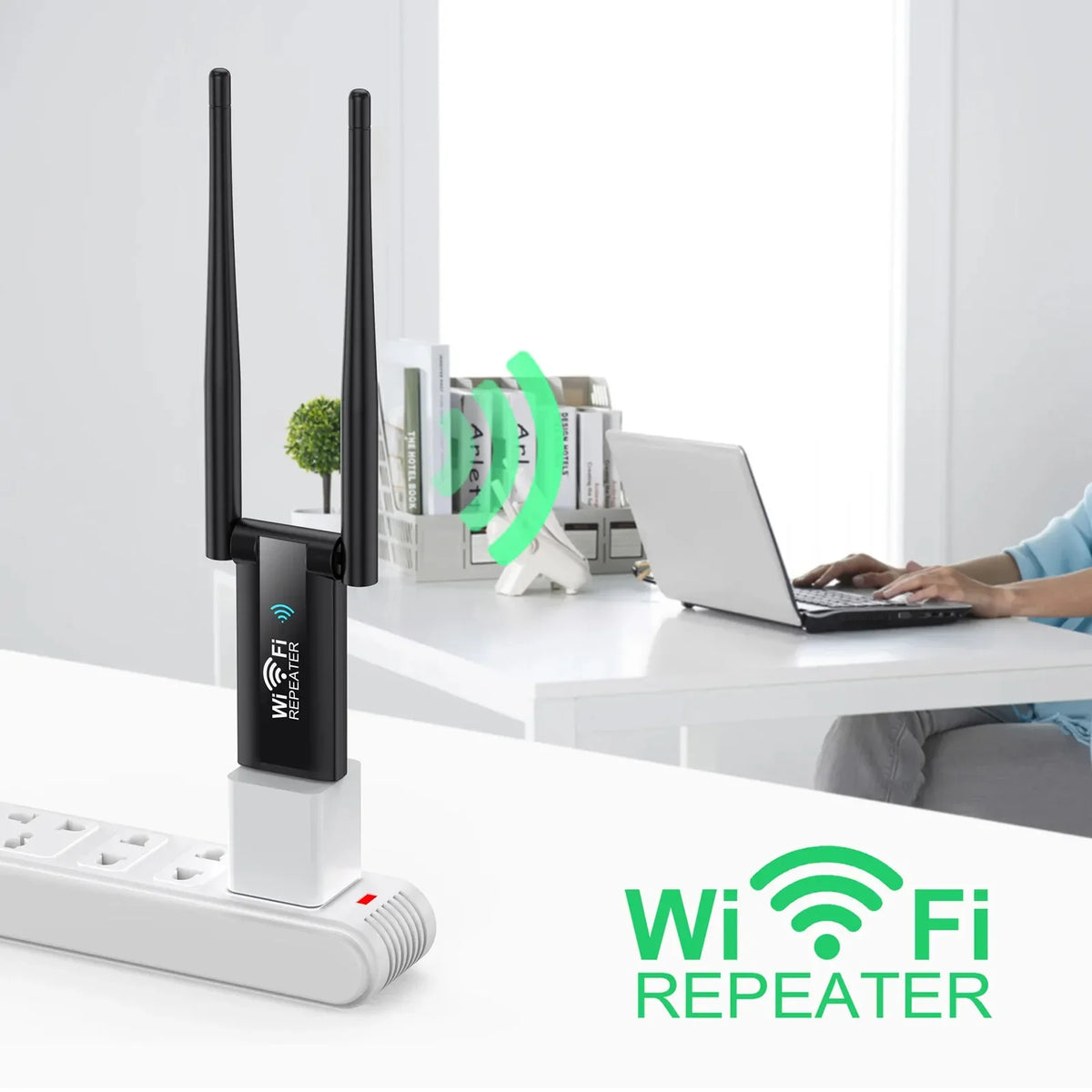 USB WiFi Extender 300Mbps Wireless Signal Booster Repeater WiFi Range Extender Qme
