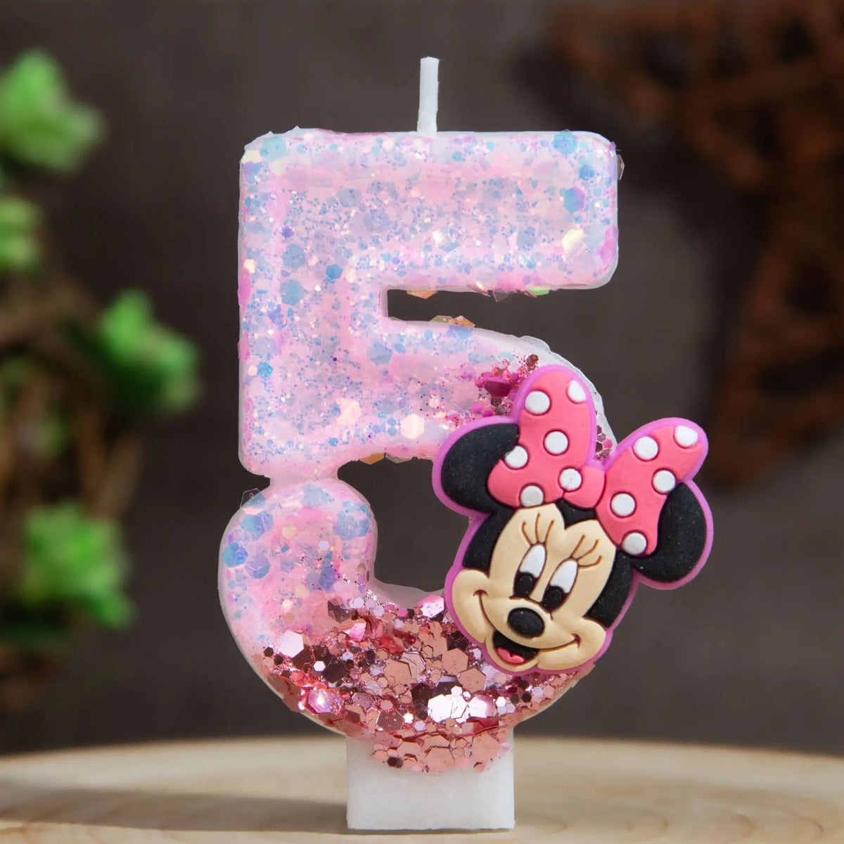 Mickey & Minnie Glitter Birthday Cake Candles Numbers 0–9 Cake Candles Qme 5