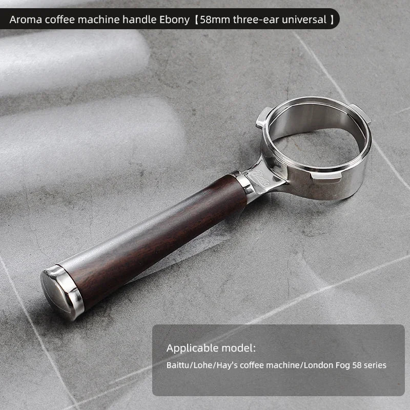 Bincoo Walnut Bottomless Portafilter 58mm – Open Espresso Handle Bottomless Portafilter Qst Ebony 58mm 3ears C