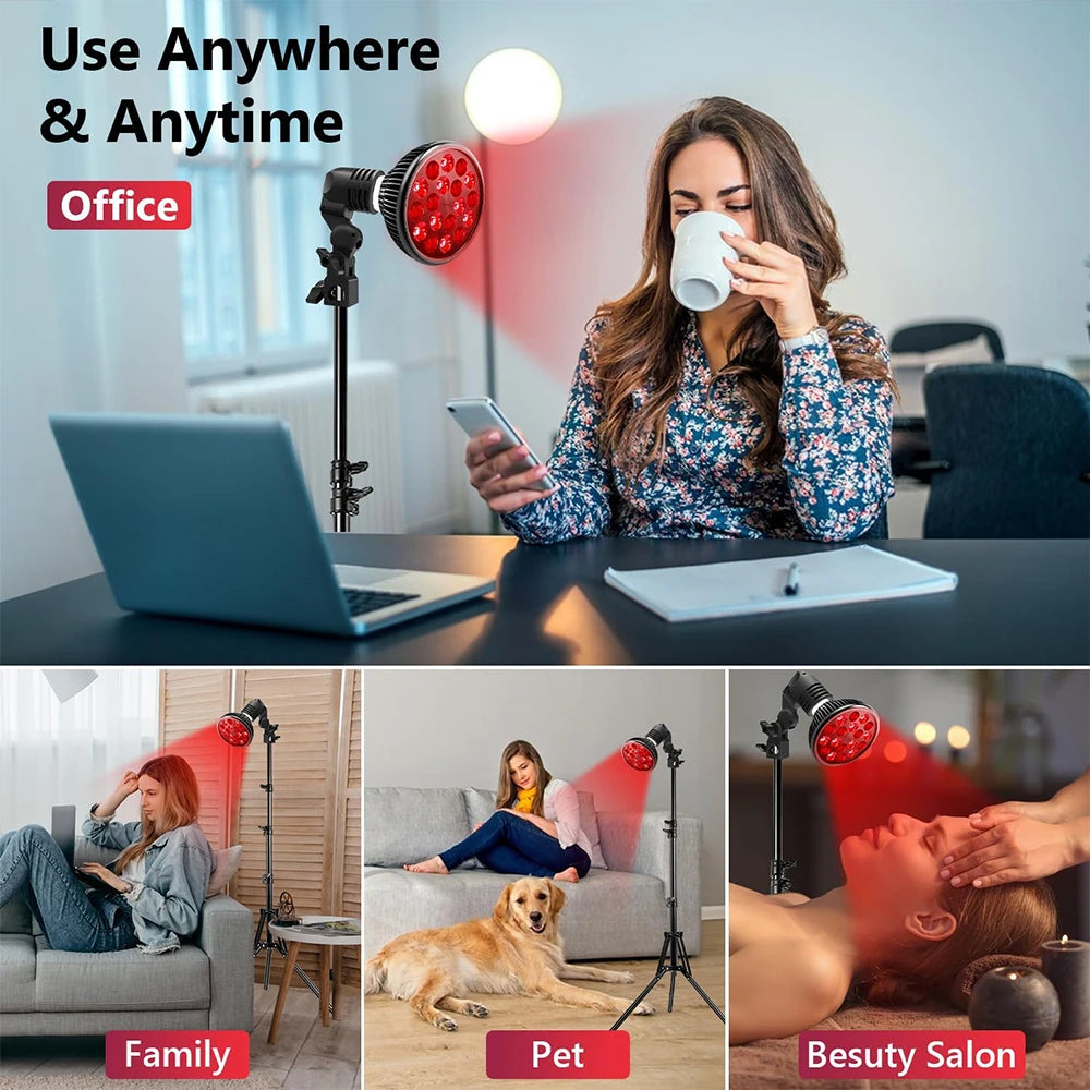 E27 54W Red Light Therapy Lamp 660nm 850nm Infrared Bulb Red Light Therapy Lamp Qst