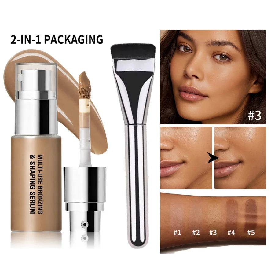 Multicolor Contouring Concealer Liquid Essence with Brush Liquid Concealer Qst