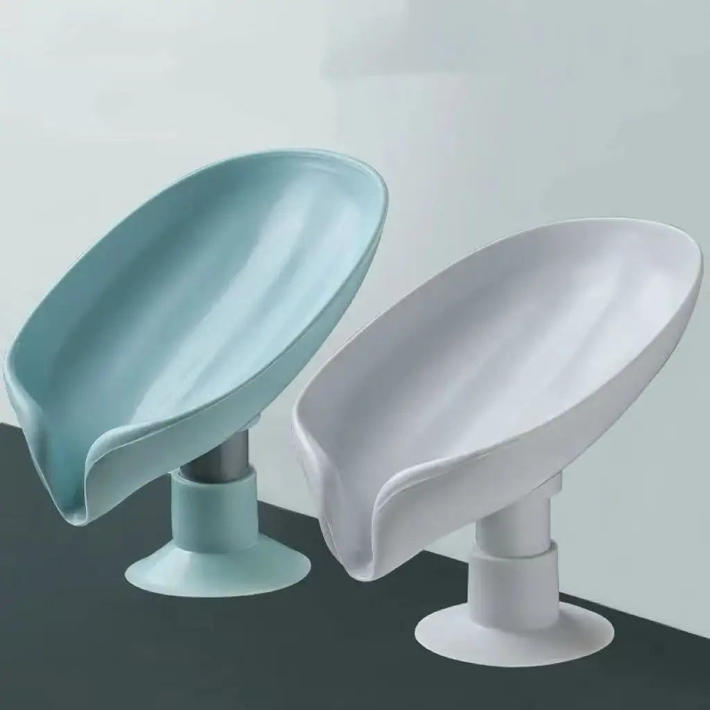 Lotus Leaf Soap Dish | No-Drill Suction Holder with Drainage Soap Dish Holder Qme