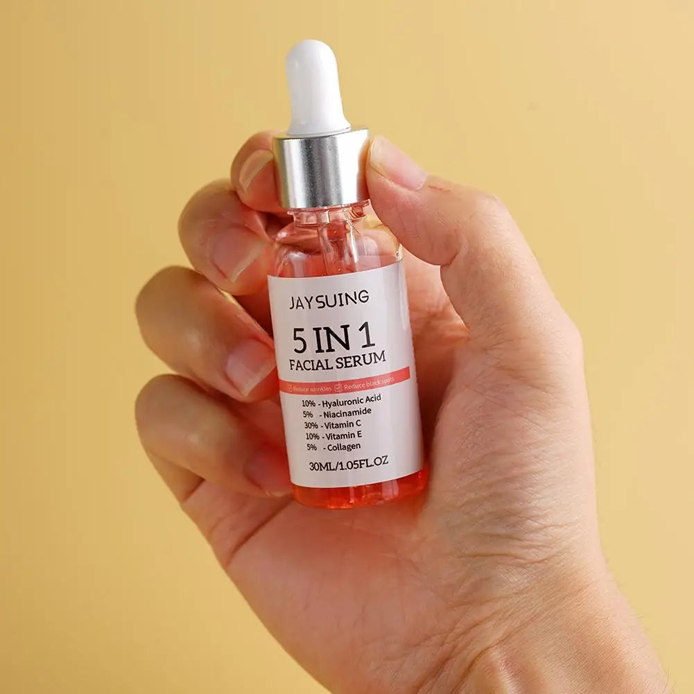 5-in-1 Face Serum | Vitamin C, Hyaluronic Acid, Anti-Aging Face Serum Qme