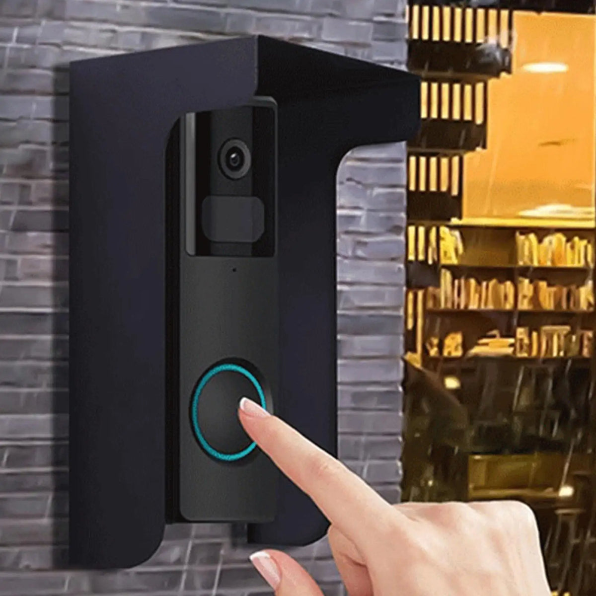 Steel Doorbell Cover – Sun-Proof & Anti-Glare Protection Doorbell Cover Qme
