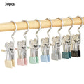 30pcs Stainless Steel Clothes Pins Clips with Hook | Strong Grip Laundry Clothes Clips Qme Random 30pcs