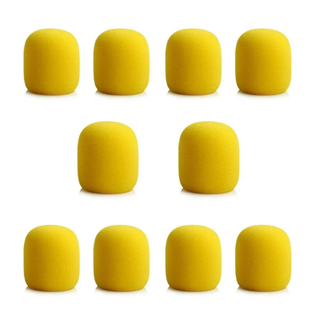Microphone Foam Windscreen Ball Cover 10-Pack – 7 Colors Microphone Windscreen Qme YELLOW