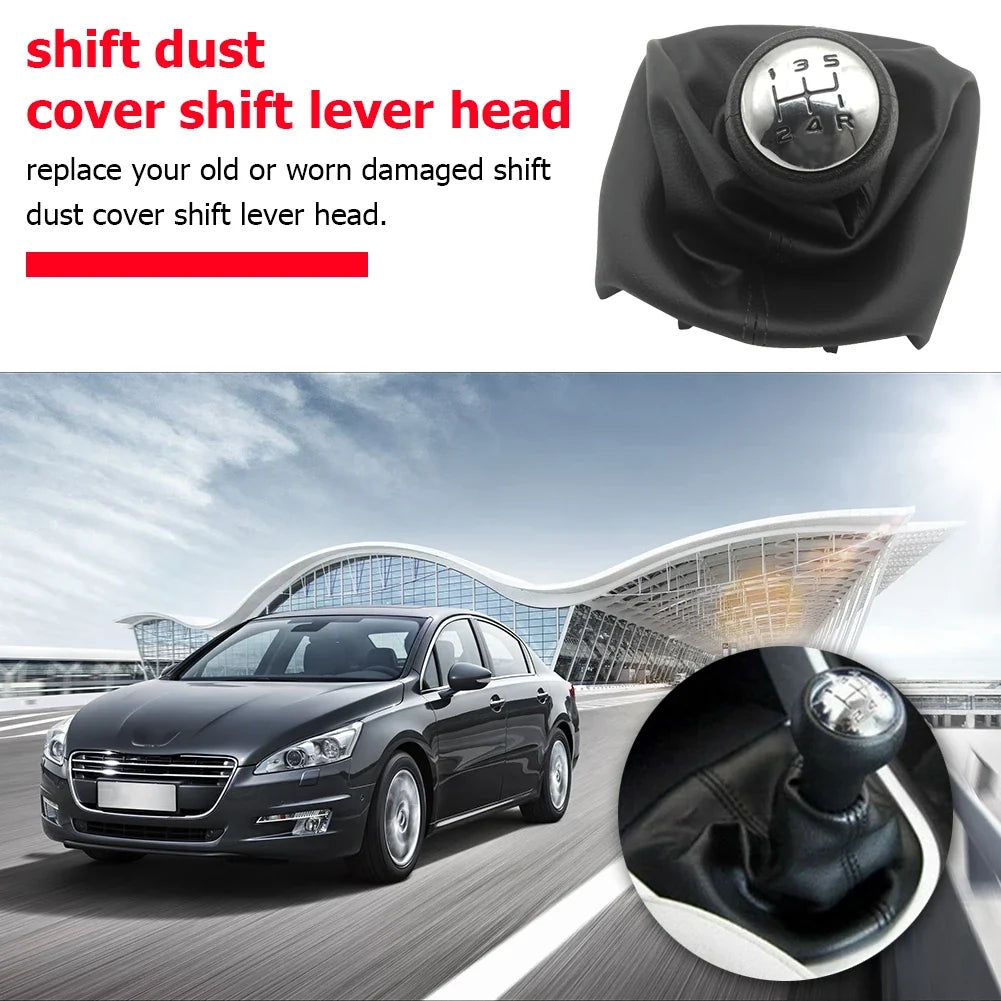 5-Speed Gear Shift Knob & Collar Cover PU+ABS | Citroën Fit Gear Shift Knob Qme