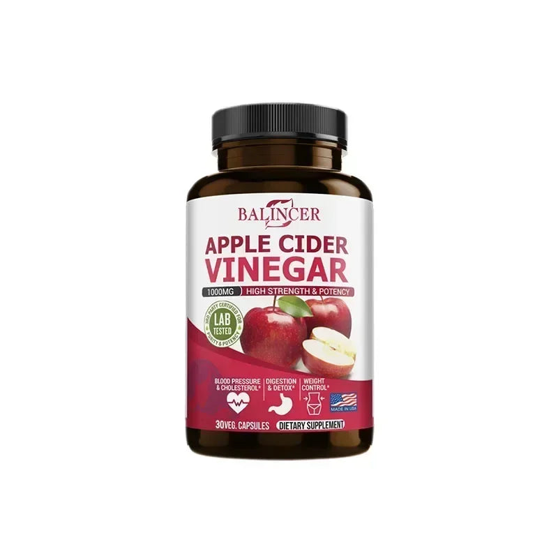 Balincer Apple Cider Vinegar Capsules – Digestive & Energy Support Dietary Supplement Qst 30 count-1 bottle