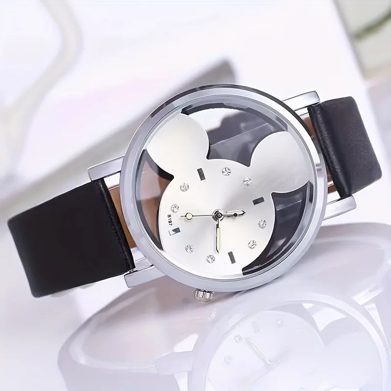 Kids Girls Cute Cartoon Quartz Wristwatch – PU Strap Kids Quartz Watch Qme