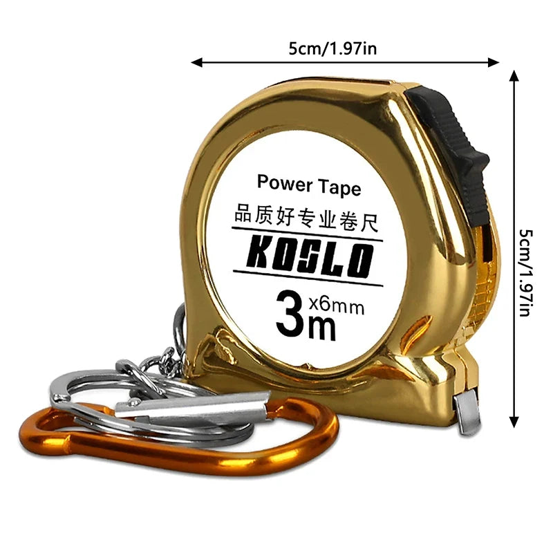 Mini Retractable Tape Measure Keychain – Stainless Steel Keychain Tape Measure Qme