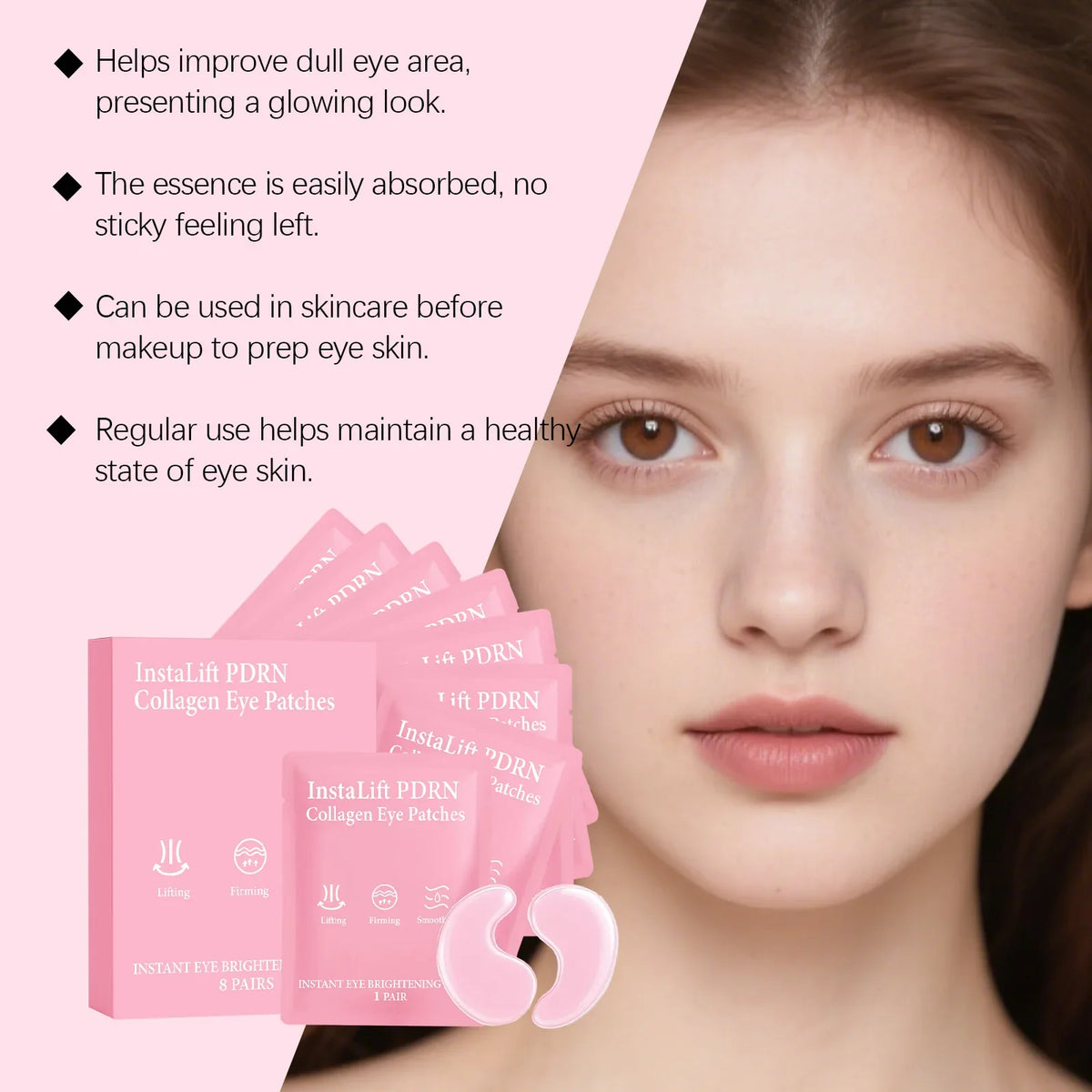 Instalift PDRN Collagen Hydrogel Eye Patches | Qme Hydrogel Eye Patches Qme