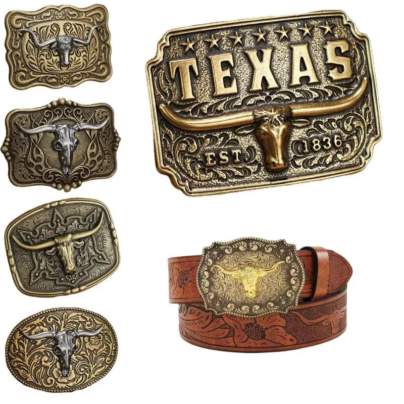 Western Belt Buckle – Vintage Cowboy Rodeo Silver | Men & Women Western Belt Buckle Qst