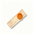Sports Striped Stretch Headband | Oversized Button, 6 Colors Sports Headband Qme Orange