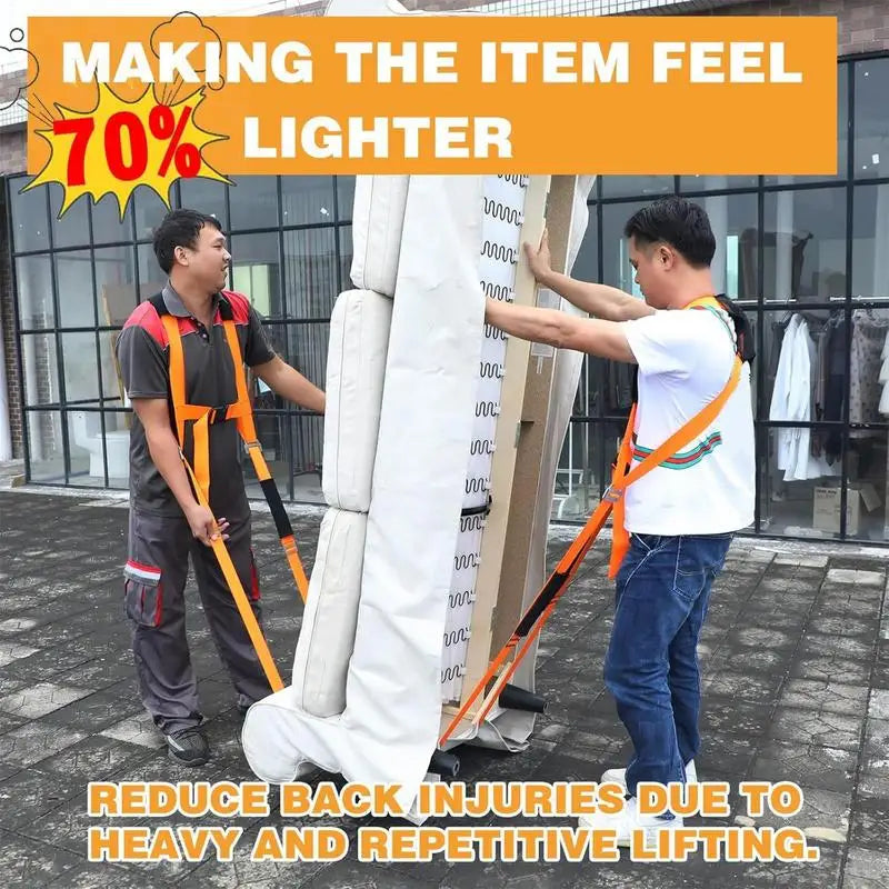 2-Person Furniture Lifting Straps – Adjustable Moving Harness Furniture Moving Straps Qme