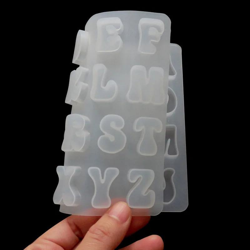Alphabet Number Silicone Mold – Epoxy Resin DIY Keychain Resin Silicone Mold Qme