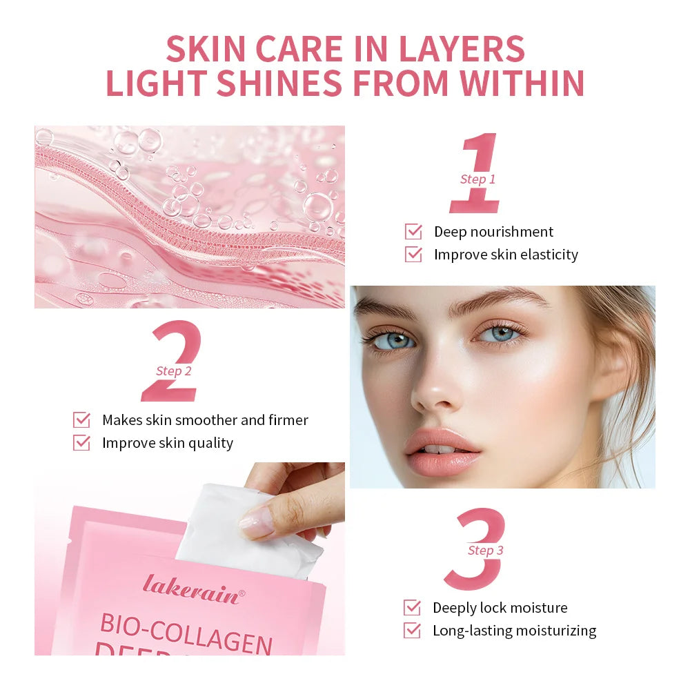 Lakerain Bio-Collagen Sleeping Mask – Hydrating Peel-Off Patch Sleeping Face Mask Qst