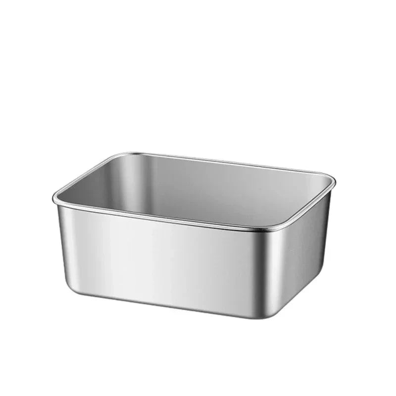 Stainless Steel Airtight Food Storage Containers with Lids Food Storage Containers Qme without cover 5pcs