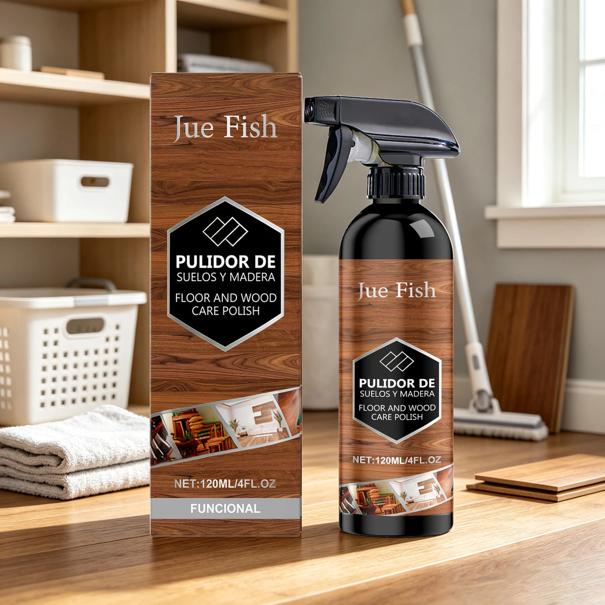 Wooden Floor Care Spray 120ml – Polish, Clean & Protect Floor Care Spray Qst