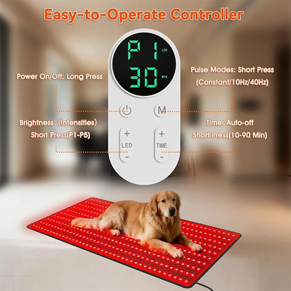 Large Red Light Therapy Mat 39"x24" – 400 LED 660nm 850nm Red Light Therapy Mat Qst