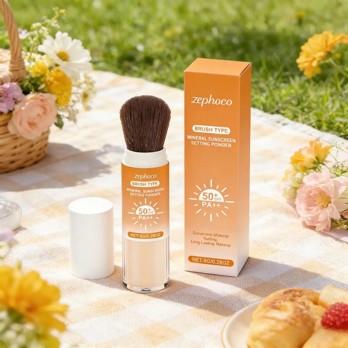 Zephoco SPF 50 Loose Setting Powder – Matte, Oil Control, 8g Setting Powder SPF Qst