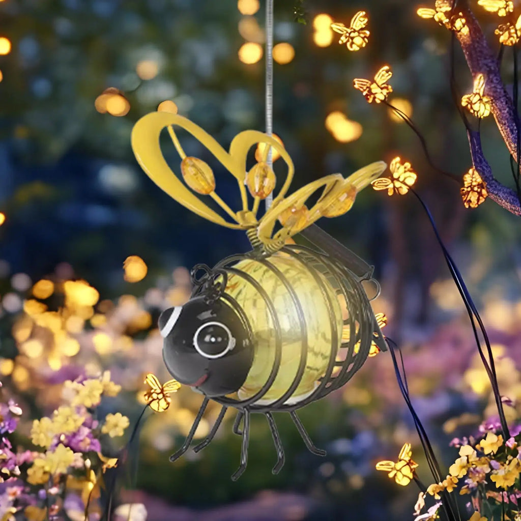 Solar Bee Garden Lamp | Waterproof Metal Outdoor Yard Light Solar Garden Light Qme