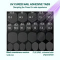 Nailpop UV Cured Nail Adhesive Tabs 240pcs – Breathable Jelly Nail Adhesive Tabs Qme M 10pcs