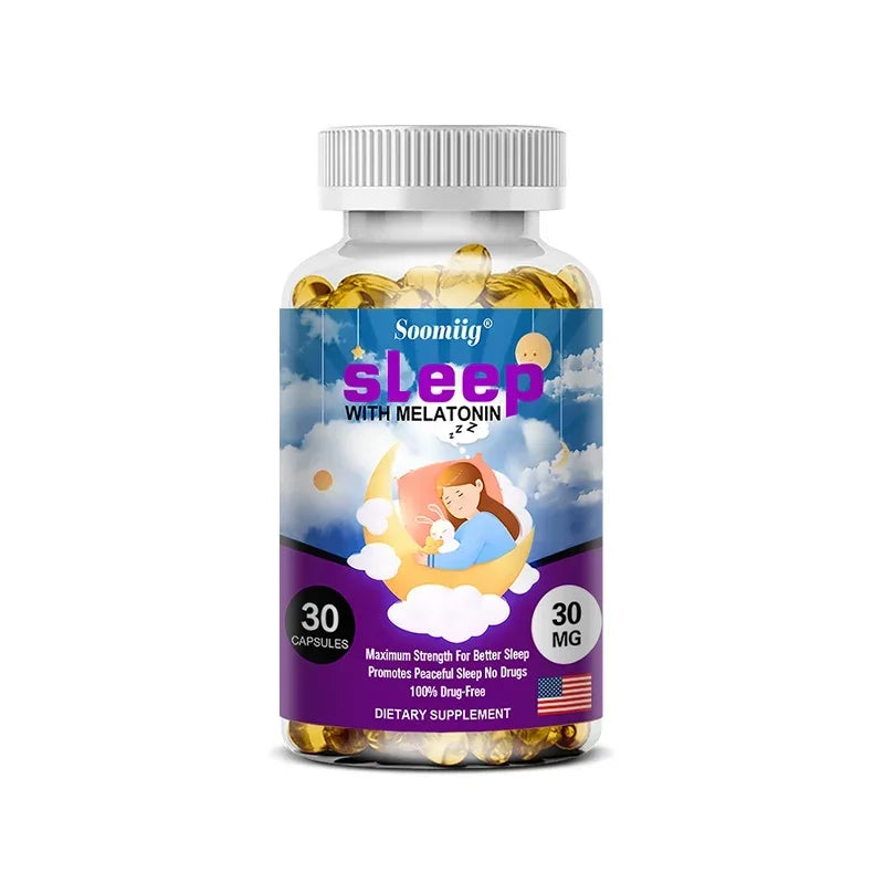 SOOMIIG Melatonin 30mg Capsules – Circadian & Sleep Support Melatonin Supplement Qst 30 count-1 bottle