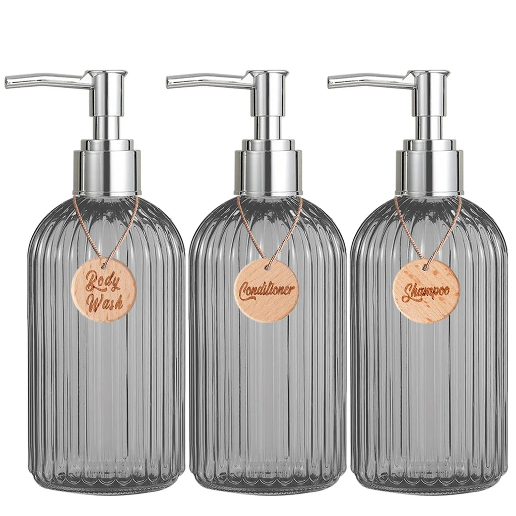 Shower Dispenser Bottles – Shampoo, Conditioner & Body Wash Shower Dispenser Bottles Qme set of 3