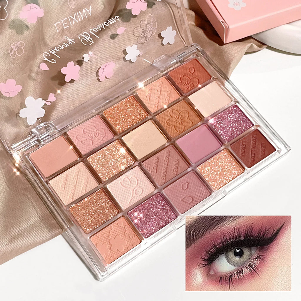 20-Color Eyeshadow Palette Shimmer & Matte | Highly Pigmented Eyeshadow Palette Qme 01
