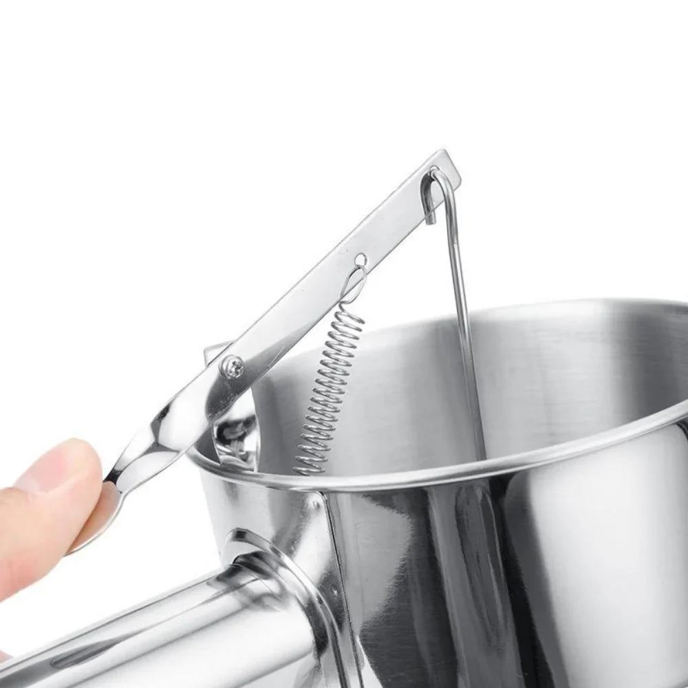 Stainless Steel Batter & Oil Funnel Dispenser with Holder Batter Funnel Dispenser Qme