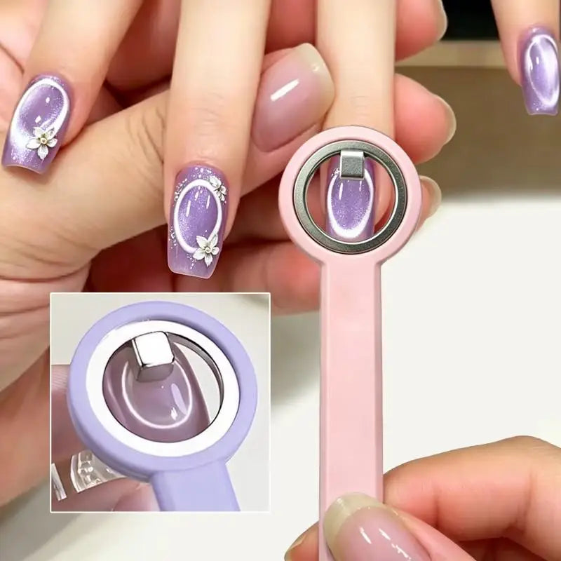 Cat Eye Nail Magnet Ring – Reusable Gel Polish Manicure Tool Nail Art Magnet Tool Qme